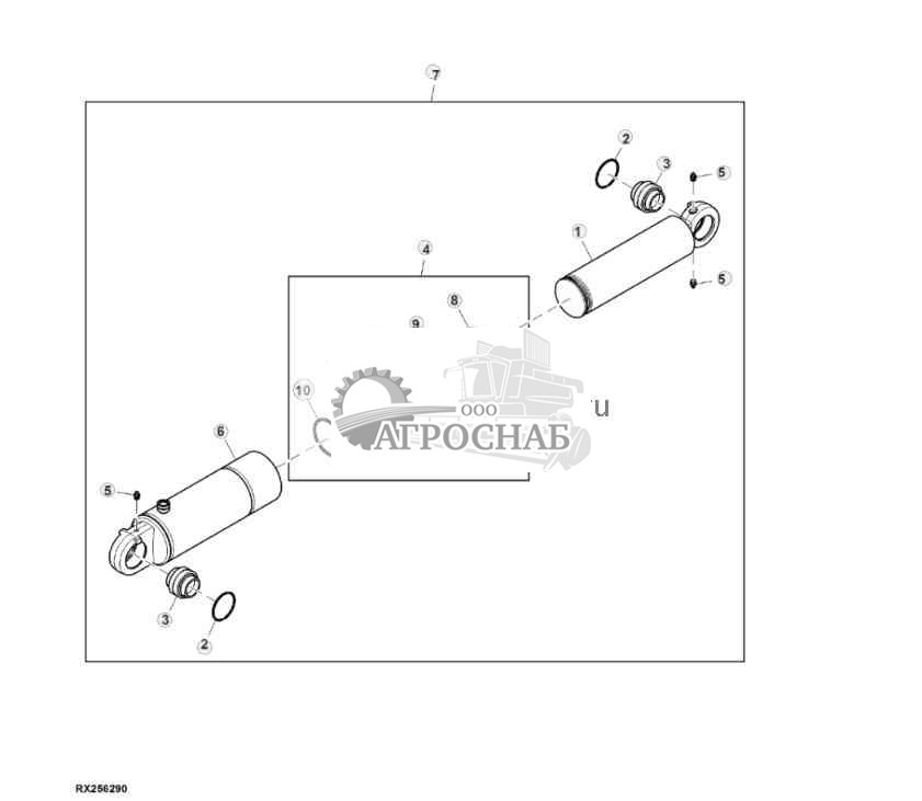 Цилиндр подъема, одностороннего действия, 100 mm 